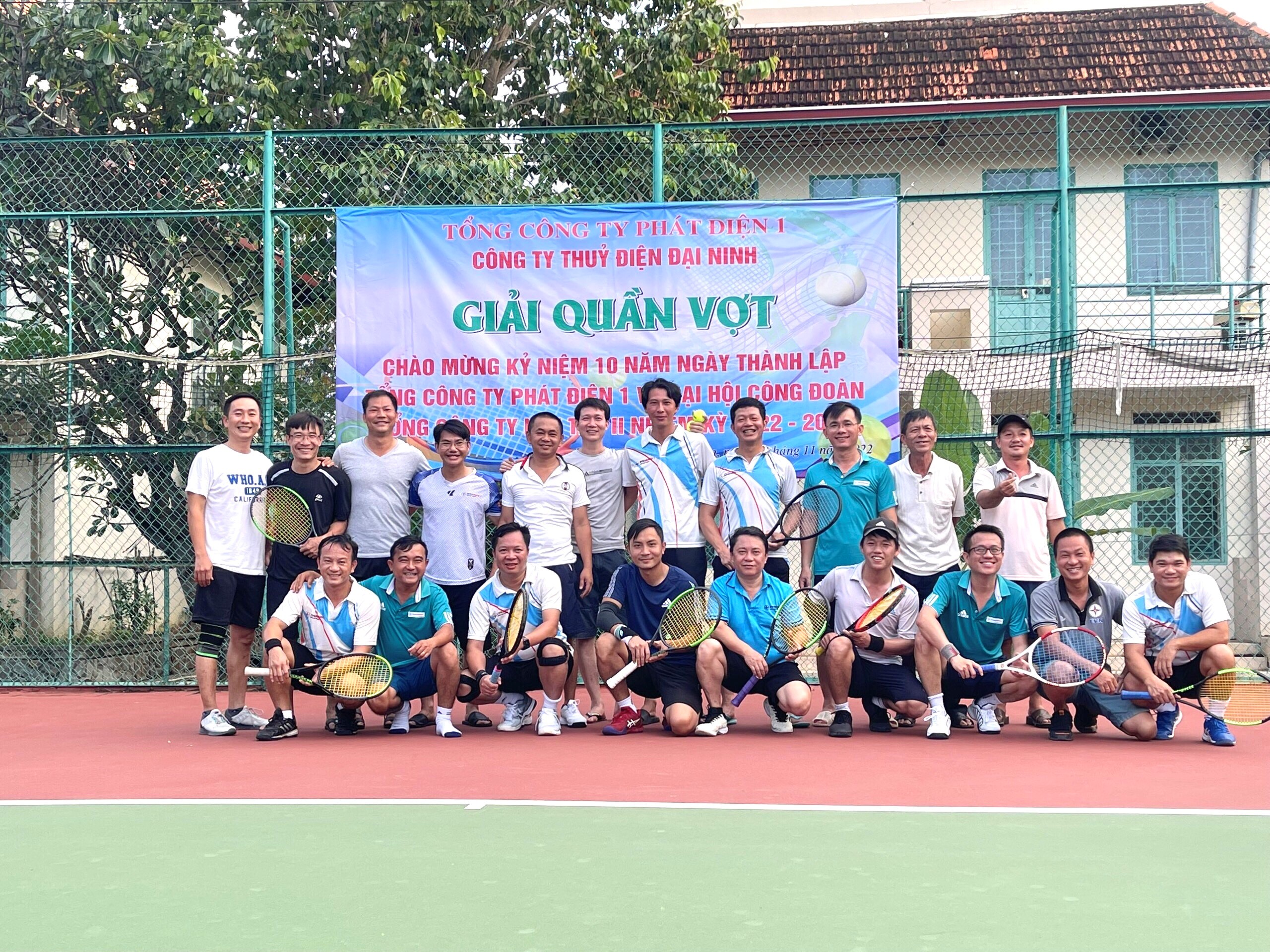 Công ty Thủy điện Đại Ninh tổ chức thành công Giải quần vợt  Chào mừng kỷ niệm 10 năm thành lập Tổng công ty Phát điện 1 và Đại hội Công đoàn Tổng công ty lần thứ II, nhiệm kỳ 2022 - 2027
