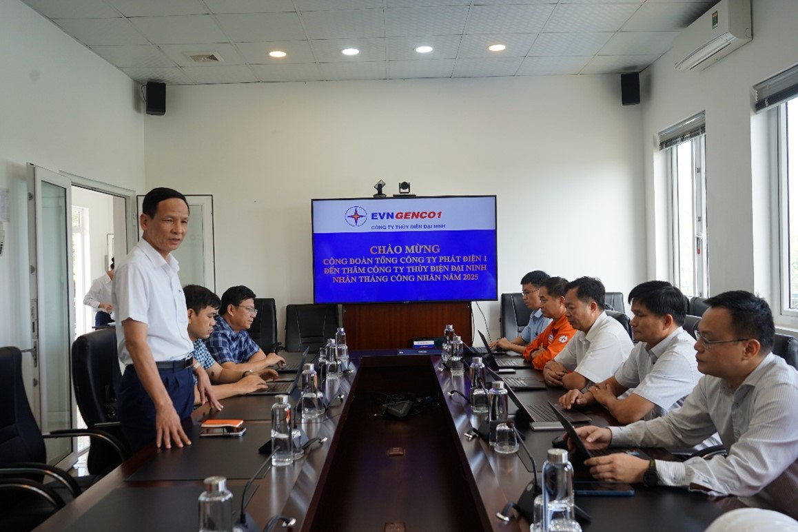 LÃNH ĐẠO CÔNG ĐOÀN TỔNG CÔNG TY THĂM HỎI, ĐỘNG VIÊN NGƯỜI LAO ĐỘNG CÔNG TY THỦY ĐIỆN ĐẠI NINH NHÂN DỊP THÁNG CÔNG NHÂN, AN TOÀN VỆ SINH LAO ĐỘNG NĂM 2025